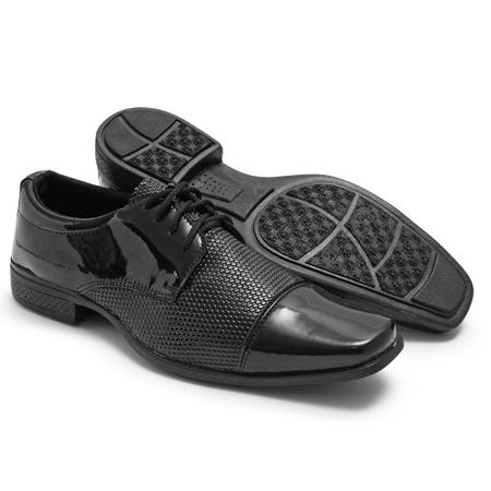 Imagem de Sapato Social Casual Masculino Bico Quadrado Elegante e Moderno Acabamento Brilhoso