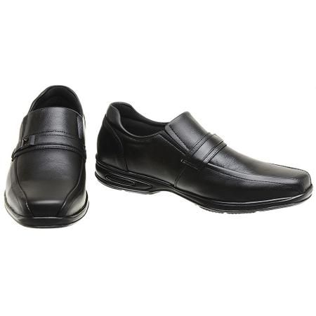Sapato Social Conforto Couro Masculino Forrado Com Espuma Elastico Calce Facil - Warboot Imagem de Sapato Social Conforto Couro Masculino Forrado Com Espuma Elastico Calce Facil