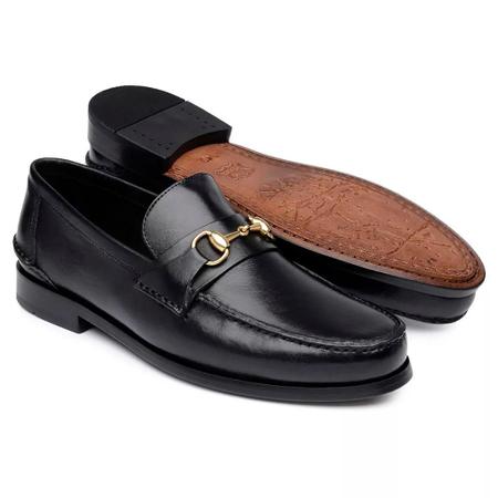 Sapato Social Couro Jacometti Masculino Enfeite Metal Estilo Imagem de Sapato Social Couro Jacometti Masculino Enfeite Metal Estilo