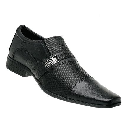 Sapato Social Couro Legítimo Gravado Bico Quadrado Resistente Elástico 2538 - WESTFLEX Imagem de Sapato Social Couro Legítimo Gravado Bico Quadrado Resistente Elástico 2538