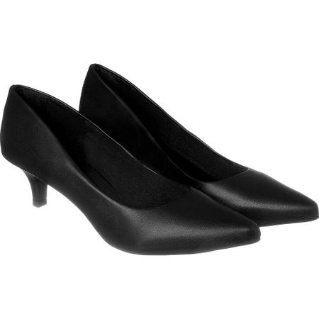 Sapato Social Feminino Scarpin Salto Baixo Fino Confort vel