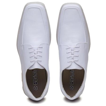 Sapato Social Masculino Branco ou Preto Casual e de Amarrar - Mena Infinity Imagem de Sapato Social Masculino Branco ou Preto Casual e de Amarrar