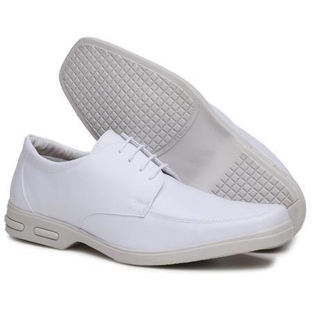 Sapato Social Masculino Branco ou Preto Casual e de Amarrar - Mena Infinity Imagem de Sapato Social Masculino Branco ou Preto Casual e de Amarrar