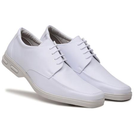 Sapato Social Masculino Branco ou Preto Casual e de Amarrar - Mena Infinity Imagem de Sapato Social Masculino Branco ou Preto Casual e de Amarrar