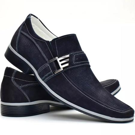 Sapato Social Masculino Cafe Azul Camurça Bico Fino Sofisticado Conforto - Sapato  Social Masculino - Magazine Luiza