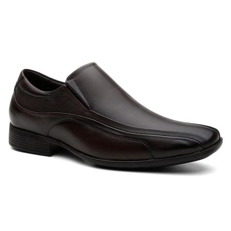 Sapato de best sale couro bico fino