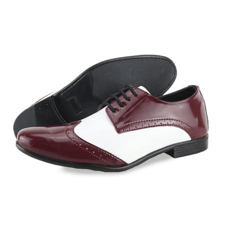 Sapato branco e vermelho masculino 2025