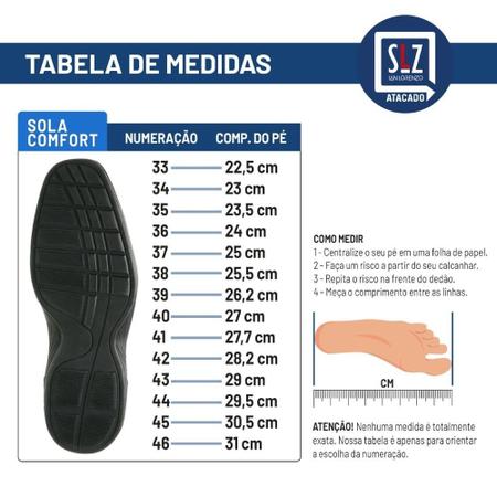 Sapato numero best sale 46