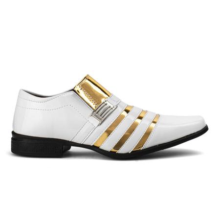 Sapato branco sales com dourado