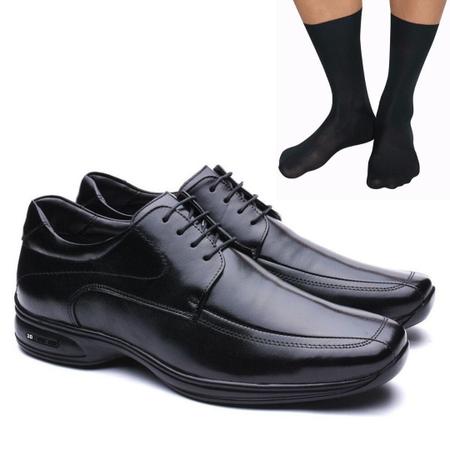 Sapato Social Masculino Jota Pé 3D Vision 71454 em couro pelica legítimo 3D  Air com meia social - Kit Masculino - Magazine Luiza
