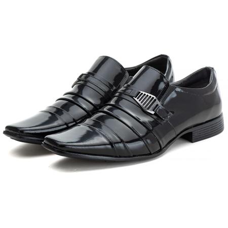 Sapato Social Masculino Oxford Bico Fino Couro Verniz Sofisticado