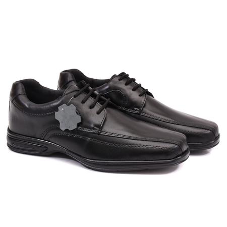 Sapato Social Masculino Oxford Couro Legitimo Bico Quadrado
