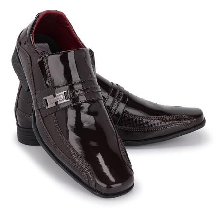 Sapato social masculino store verniz marrom