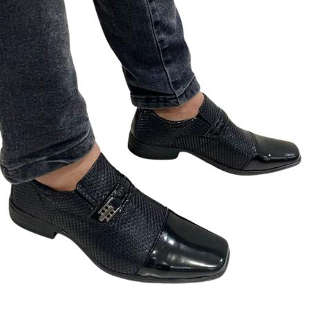 Sapato social verniz hotsell masculino bico fino