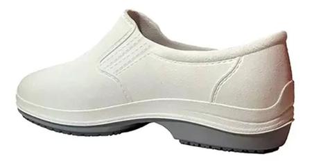 Imagem de Sapato Soft Branco Anti Derrapante Impermeável Profissional Hospitalar Enfermagem