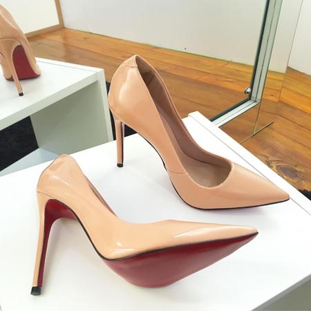 Scarpin nude salto alto sales