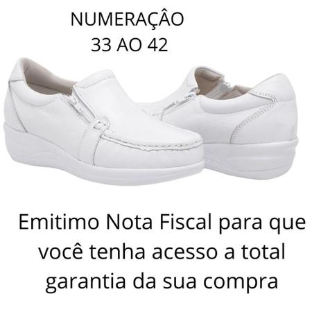 Imagem de Sapato Tenis Feminino Enfermagem Anatômico Couro R 901 Numeração especial 33a0 42 