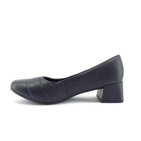 Sapato Usaflex AG 1617 Bico Redondo em Couro Salto Bloco Imagem de Sapato Usaflex AG 1617 Bico Redondo em Couro Salto Bloco