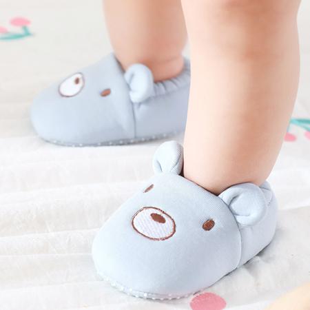 Imagem de Sapatos Infantil Bebê 0-24 Meses Berço Recém-Nascido Unissex Desenho Bichinhos Meias Antiderrapante