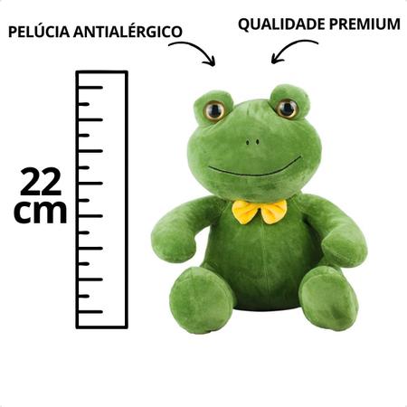 Imagem de Sapo De Pelúcia Sapinho Macio Antialérgico 23cm Verde