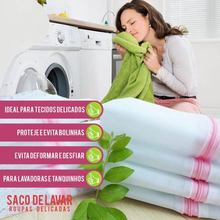 Imagem de Saquinho De Lavar Roupas Saco Telado Roupas Intimas Maquina de Roupa Sem Bolinhas