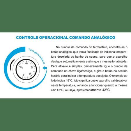 Imagem de Sauna Seca 7,5Kw Para Até 15M + Quadro Analógico - Sodramar