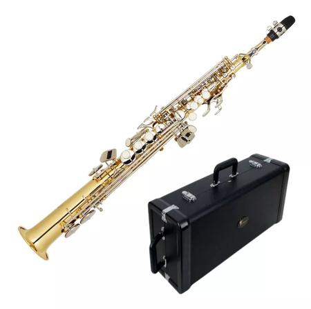 Imagem de Saxofone Soprano Eagle Sp502 Ln Laqueado E Niquelado