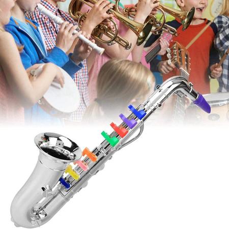 Imagem de Saxofone trompete infantil brinquedo musical mini sax clarinete acustico