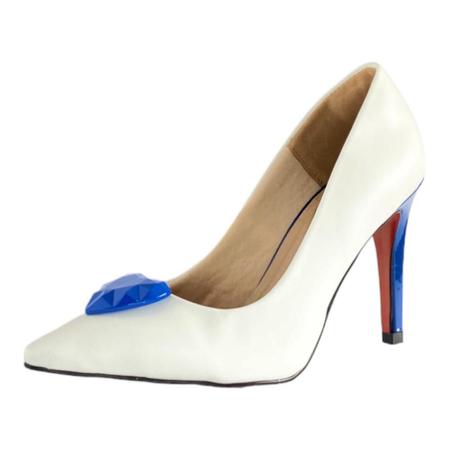 Scarpin branco hotsell com fivela