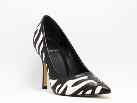 Scarpin branco e preto sales