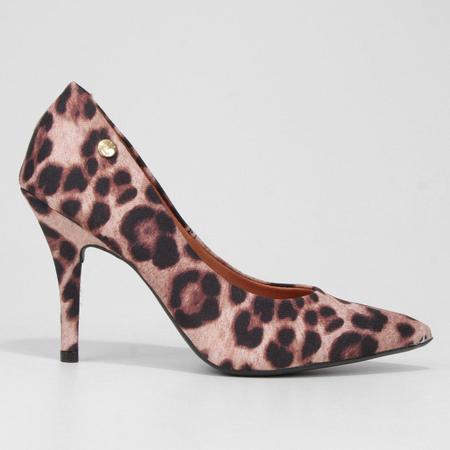 Imagem de Scarpin Casual Vizzano Animal Print Onça Salto Alto Feminino