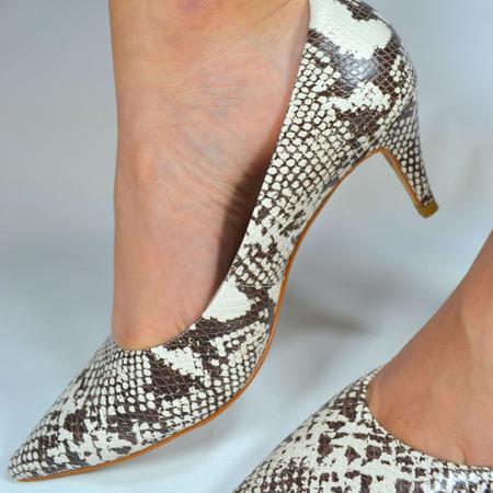 Scarpin couro hot sale de cobra