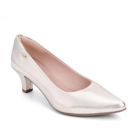 Scarpin Feminino Salto Baixo Verniz Bico Fino Elegante Moda - Domidona Imagem de Scarpin Feminino Salto Baixo Verniz Bico Fino Elegante Moda