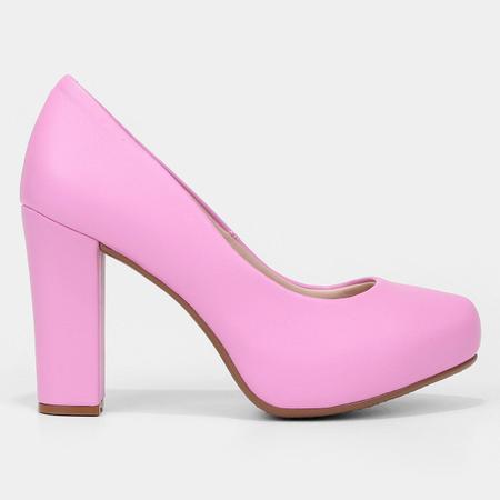 Scarpin meia pata rosa sales