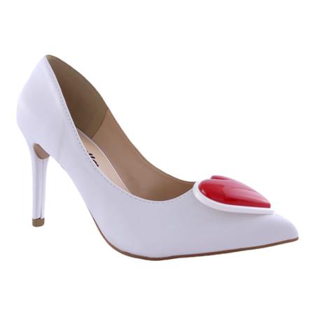 Scarpin salto sales medio bico fino