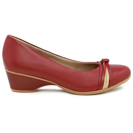 Scarpin vermelho hotsell bico redondo
