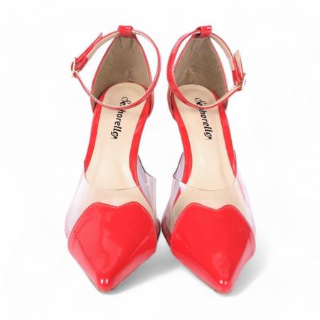Scarpin transparente store salto baixo