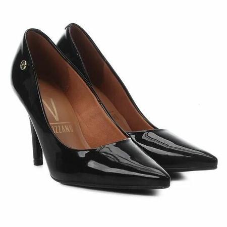 Scarpin vizzano salto alto bico sale fino preto