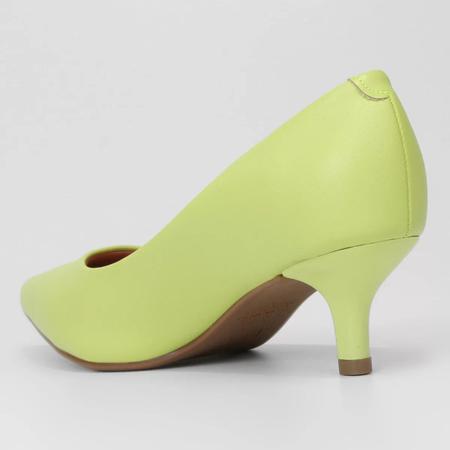 Imagem de Scarpin Vizzano Salto Baixo Básico Bico Fino Feminino - Verde