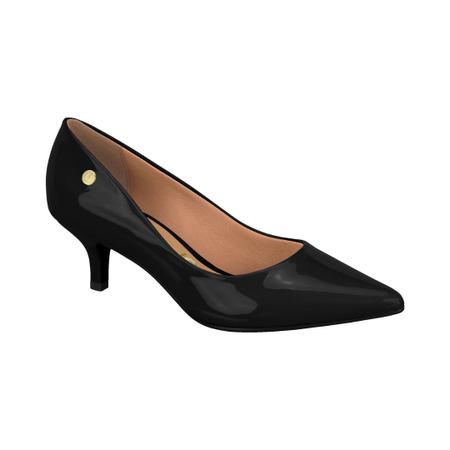 Scarpin Vizzano Salto Baixo Verniz Premium Preto Scarpin