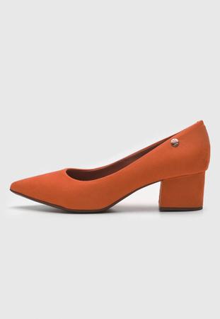 Scarpin Vizzano Salto Grosso Telha Scarpin Feminino Magazine Luiza