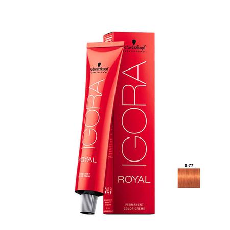 Schwarzkopf Igora 8.77 Royal HD Louro Claro Cobre Extra - 60g - Super Beleza