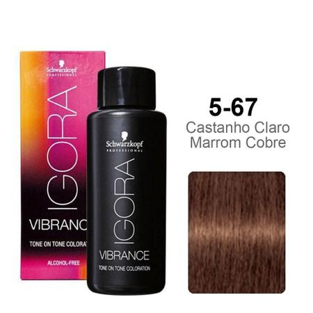 Imagem de Schwarzkopf  Igora Vibrance 5-67 Castanho Claro Natural Marrom Cobre 60ml