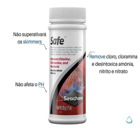 Imagem de Seachem Condicionador Completo Safe 50gr P/ Marinho E Doce