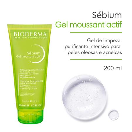 Imagem de Sébium Gel Moussant Actif Bioderma - Gel de Limpeza Antioleosidade