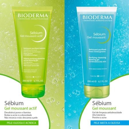 Imagem de Sébium Gel Moussant Actif Bioderma - Gel de Limpeza Antioleosidade