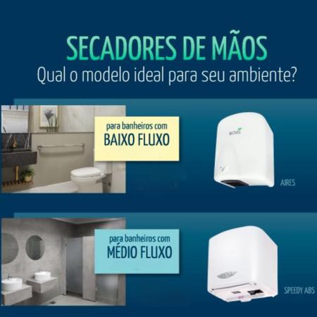 Secador de Mãos Automático em ABS Branco