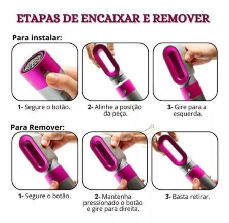 Secador Avançado: Modelador Alisador Ar Quente 5 Em 1 110V - Dk Imagem de Secador Avançado: Modelador Alisador Ar Quente 5 Em 1 110V
