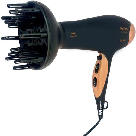 Imagem de Secador de cabelo 2200w com difusor grande e modelador pro