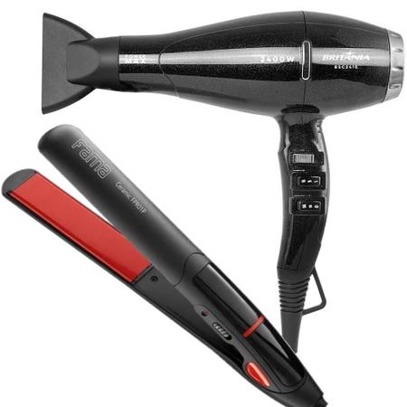 Kit Salão Beleza Profissional Chapa + Secador De Cabelo 220v